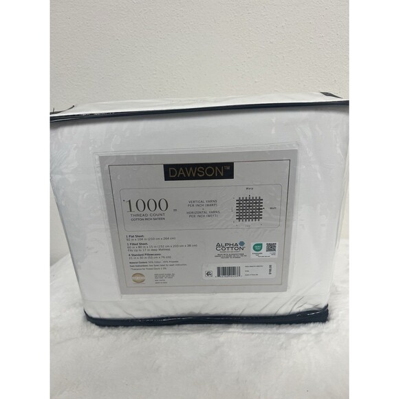 Dawson 1000-Thread Count Cotton Blend Sateen 6-Pc QUEEN Sheet Set New - Picture 2 of 3